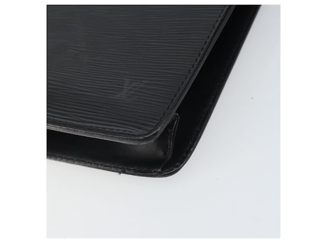 LOUIS VUITTON Pochette Uomo Epi Borsa a Mano Nera M52522 LV Auth 171980 Nero - vista 7