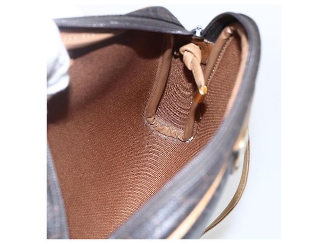Borsa a spalla in tela a nido d'ape PVC nera e oro Christian Dior Auth ti3760 Nero D'oro - vista 17