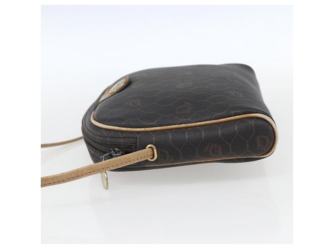 Borsa a spalla in tela a nido d'ape PVC nera e oro Christian Dior Auth ti3760 Nero D'oro - vista 4