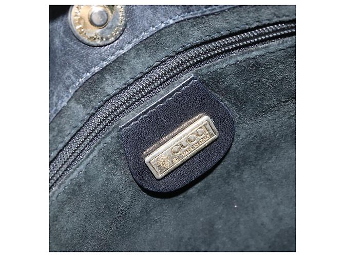 Gucci Borsa a Spalla in Pelle Nera e Oro Auth bs33277 Nero D'oro - vista 14