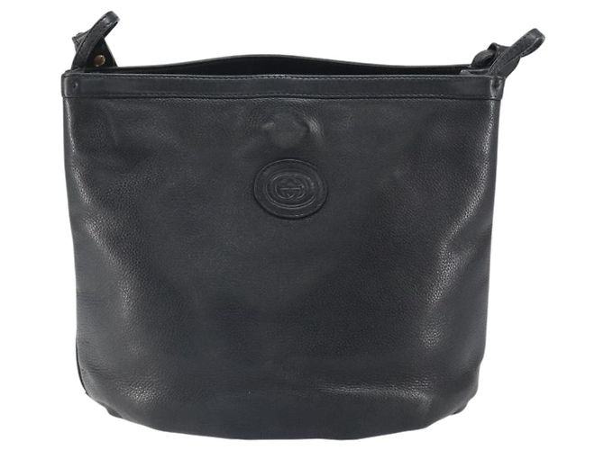 Gucci Borsa a Spalla in Pelle Nera e Oro Auth bs33277 Nero D'oro - vista 2