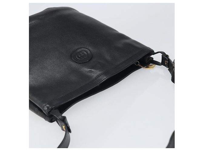 Gucci Borsa a Spalla in Pelle Nera e Oro Auth bs33277 Nero D'oro - vista 6