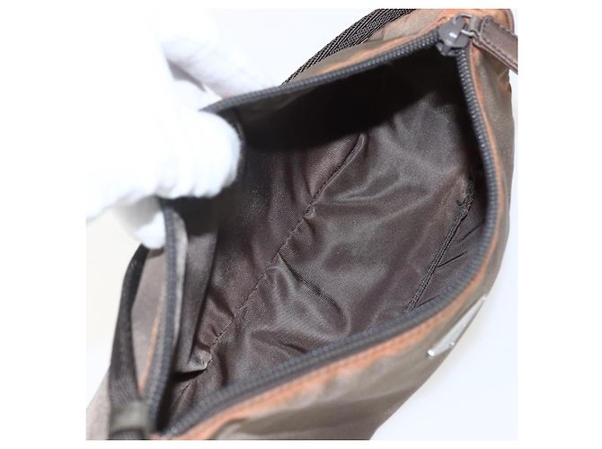 PRADA Accessory Pouch Nylon Brown Auth bs33343 - view 17