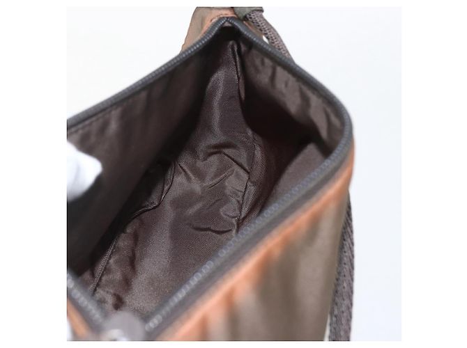 PRADA Accessory Pouch Nylon Brown Auth bs33343 - view 19