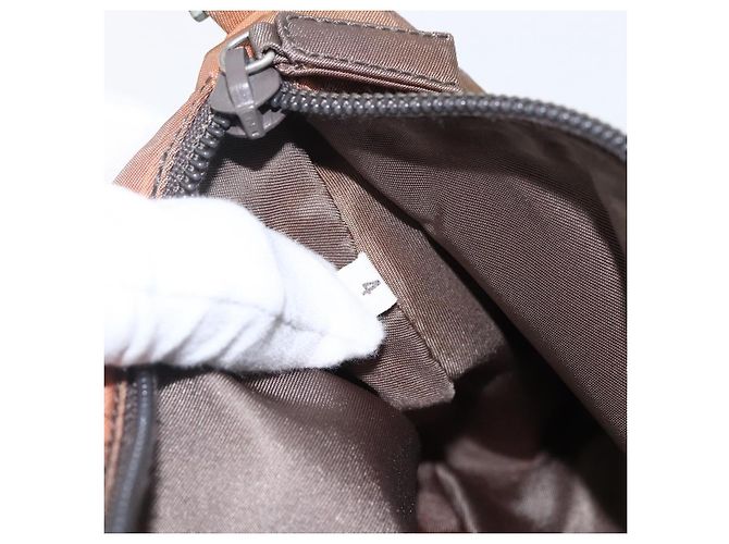 PRADA Accessory Pouch Nylon Brown Auth bs33343 - view 20