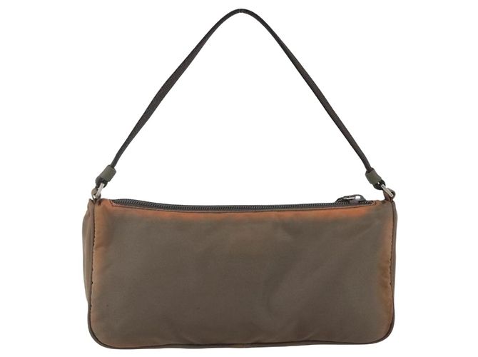 PRADA Accessory Pouch Nylon Brown Auth bs33343 - view 3