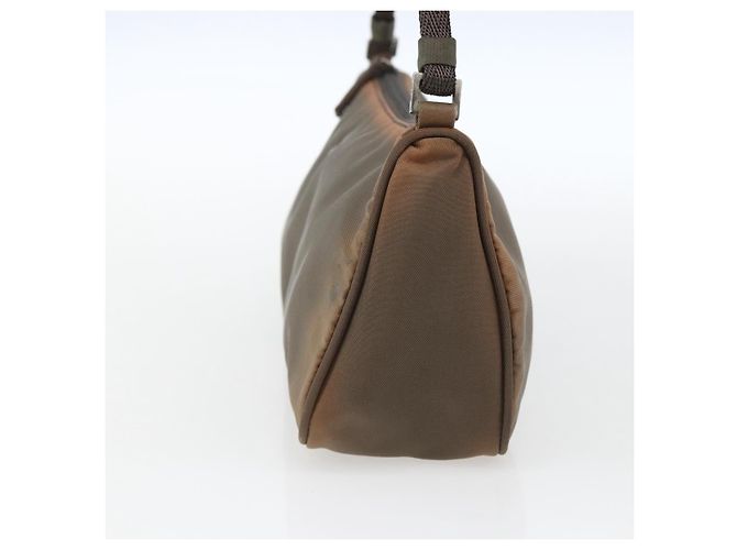 PRADA Accessory Pouch Nylon Brown Auth bs33343 - view 5