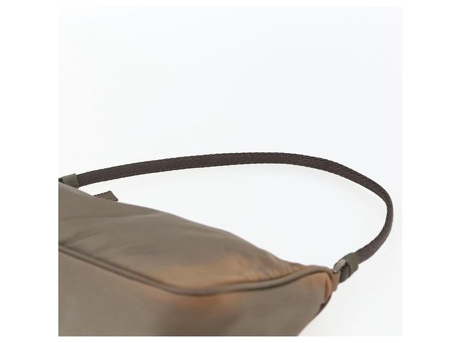 PRADA Accessory Pouch Nylon Brown Auth bs33343 - view 8