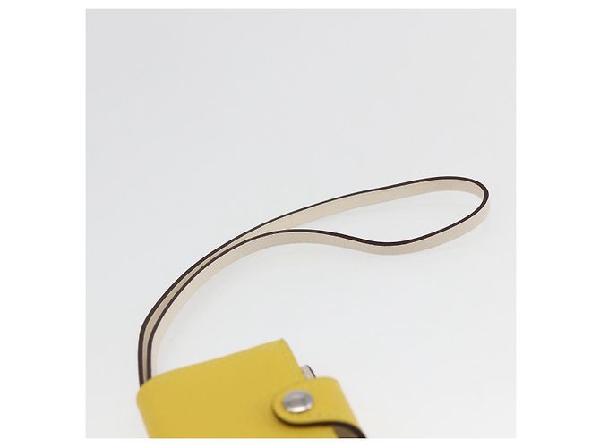 Hermès HERMES Ulysse Nano Bag Charm Pelle Gialla Auth 168248M Giallo - vista 12