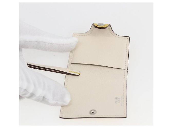 Hermès HERMES Ulysse Nano Bag Charm Pelle Gialla Auth 168248M Giallo - vista 15
