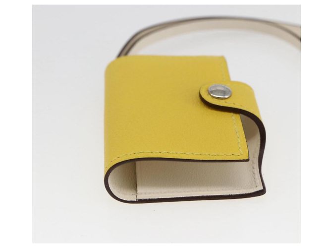 Hermès HERMES Ulysse Nano Bag Charm Pelle Gialla Auth 168248M Giallo - vista 7