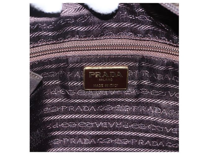 Borsa a Spalla PRADA in Nylon Marrone Oro Auth bs33239 D'oro - vista 15