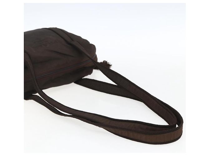 Borsa a Spalla PRADA in Nylon Marrone Oro Auth bs33239 D'oro - vista 7