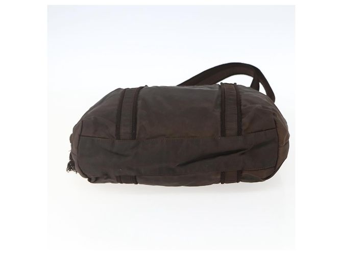 Borsa a Spalla PRADA in Nylon Marrone Oro Auth bs33239 D'oro - vista 9