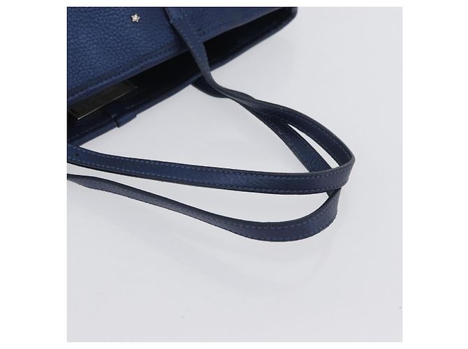 Jimmy Choo Borsa Tote in Pelle Blu Argento Auth BA10728 - vista 7