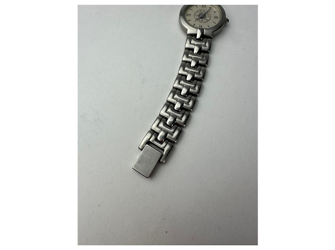Vintage Givenchy Quarz Uhr Silber Weiß - Ansicht 3