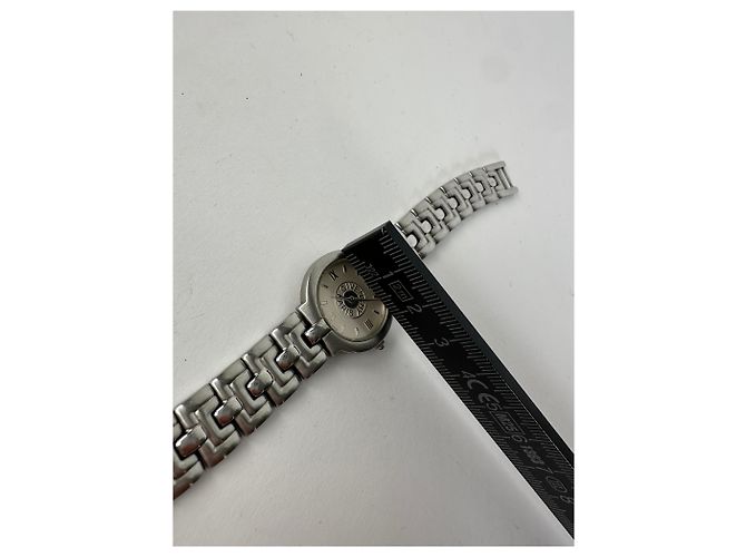 Vintage Givenchy Quarz Uhr Silber Weiß - Ansicht 5