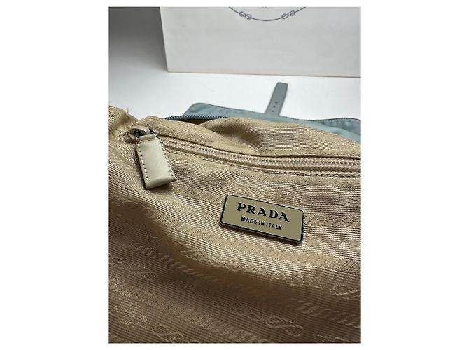 Vintage Prada hellblaues Polyester-Crossbody-Bag Silber - Ansicht 5