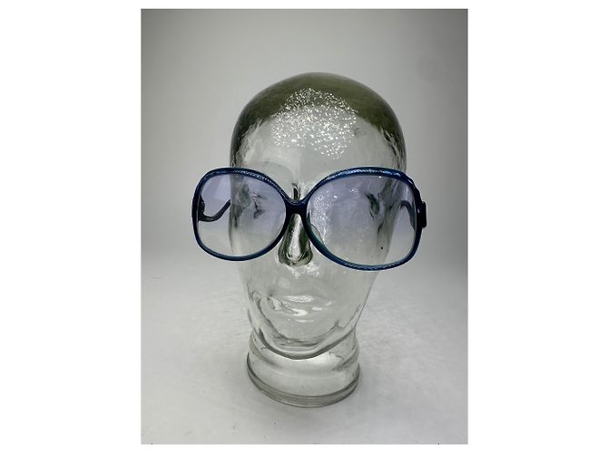 Vintage Yves Saint Laurent Übergroße Sonnenbrille Blau - Ansicht 3
