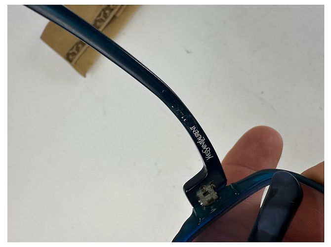 Vintage Yves Saint Laurent Übergroße Sonnenbrille Blau - Ansicht 6
