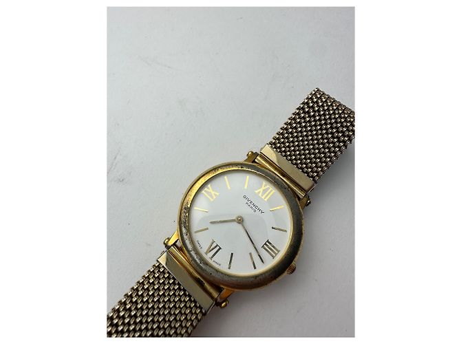 Vintage Givenchy Quarz Uhr Gold Weiß - Ansicht 3