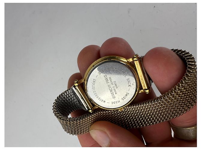 Vintage Givenchy Quarz Uhr Gold Weiß - Ansicht 6