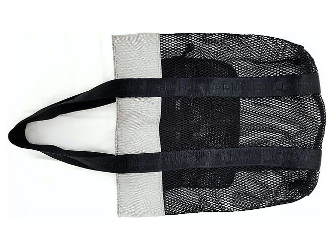 Coco rain Chanel borsa a spalla linea Sport nera in rete Nero - vista 10