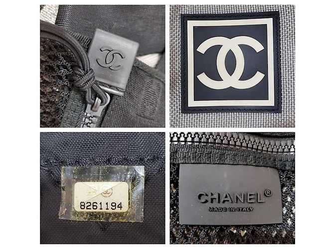 Coco rain Chanel borsa a spalla linea Sport nera in rete Nero - vista 2