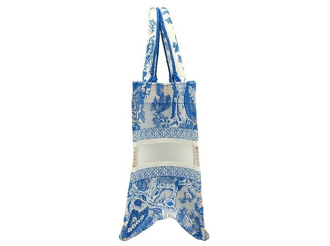Christian Dior Book Tote de lona bordada Small Azul - vista 3