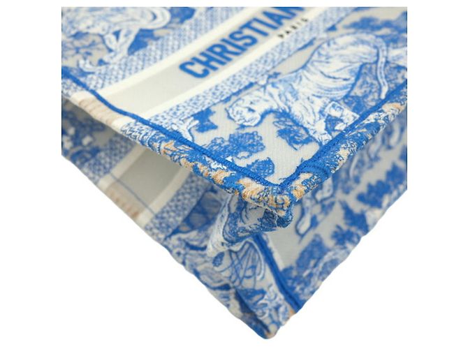 Christian Dior Book Tote de lona bordada Small Azul - vista 6