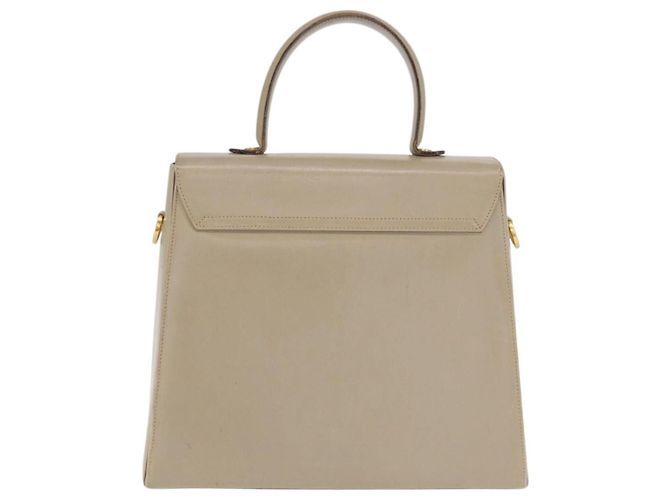Salvatore Ferragamo Gancini Convertible Top Handle Leather Medium Beige - view 2