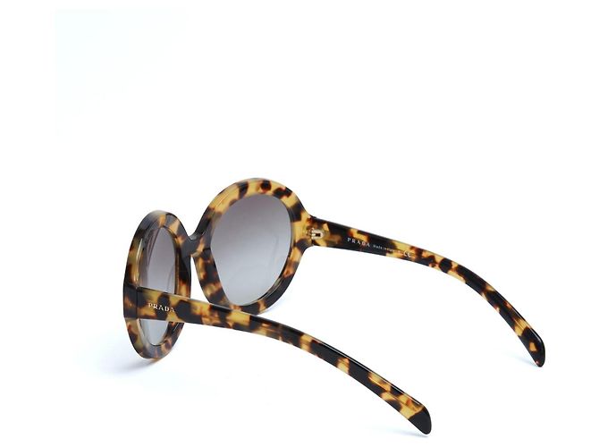Prada Oversized Schildpatt Maxi Runde Sonnenbrille in der Box Braun - Ansicht 4