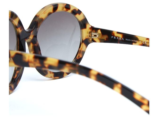 Prada Oversized Schildpatt Maxi Runde Sonnenbrille in der Box Braun - Ansicht 5