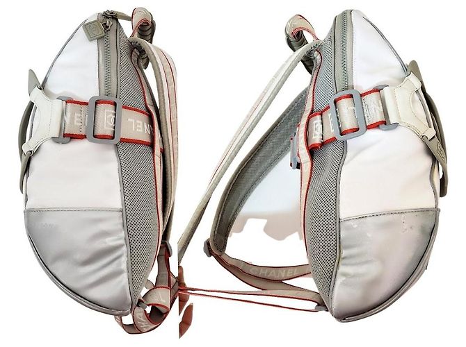 Chanel Sports Line Rucksack Weiß Grau Rot - Ansicht 5