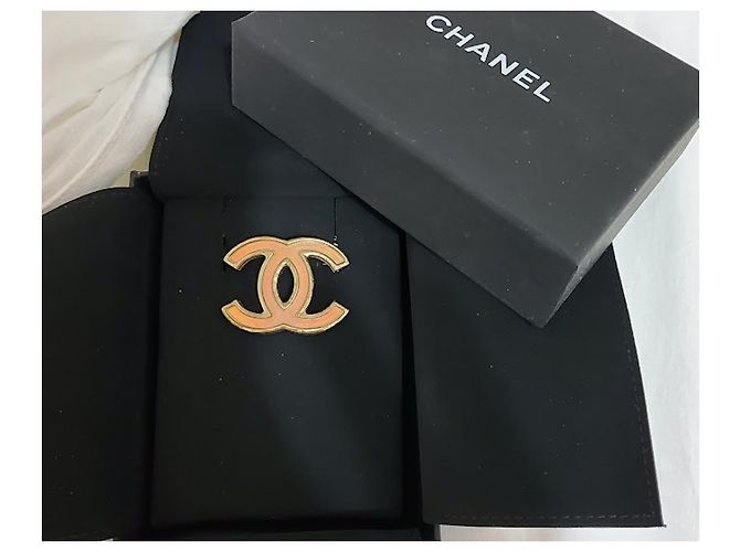 Chanel Iridescent Brosche Goldbeschichtet Golden Grün Orange Gelb - Ansicht 10