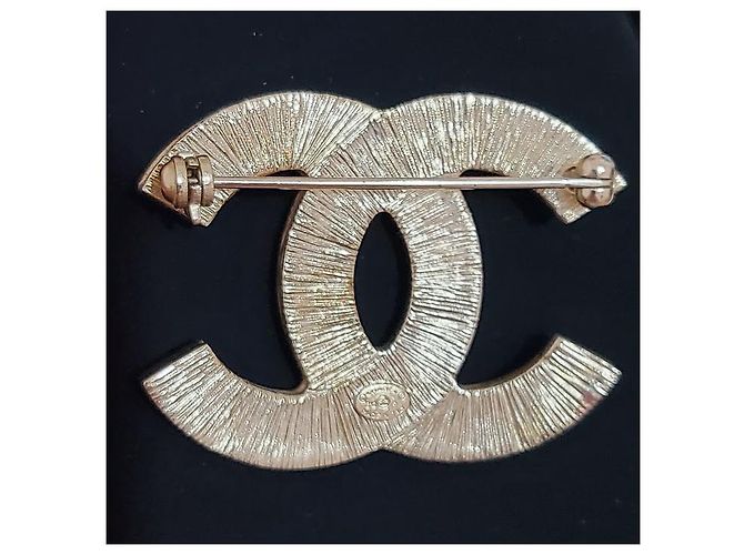 Chanel Iridescent Brosche Goldbeschichtet Golden Grün Orange Gelb - Ansicht 6