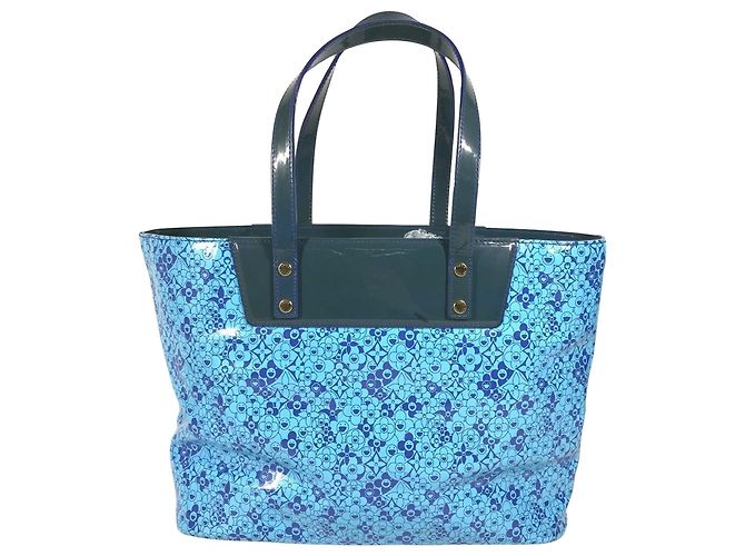 Borsa Blossom in pelle verniciata Louis Vuitton Blu - vista 2