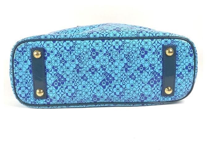 Borsa Blossom in pelle verniciata Louis Vuitton Blu - vista 7