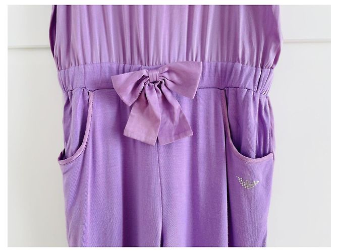 Ensemble Armani Junior Violet en Soie et Viscose 8 ans - vue 2