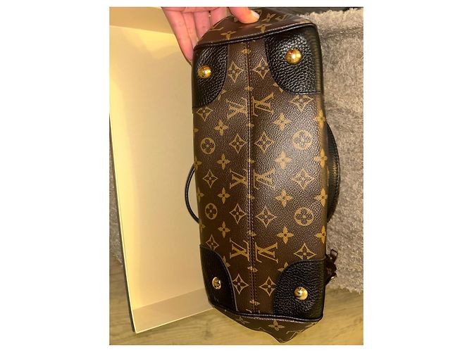 Louis Vuitton Monogram Empreinte Handbag Brown Black - view 3