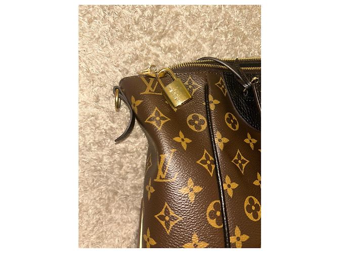 Louis Vuitton Monogram Empreinte Handbag Brown Black - view 4