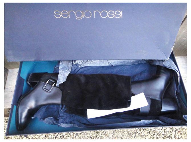 Botas Sergio Rossi talla 36 Negro - vista 6