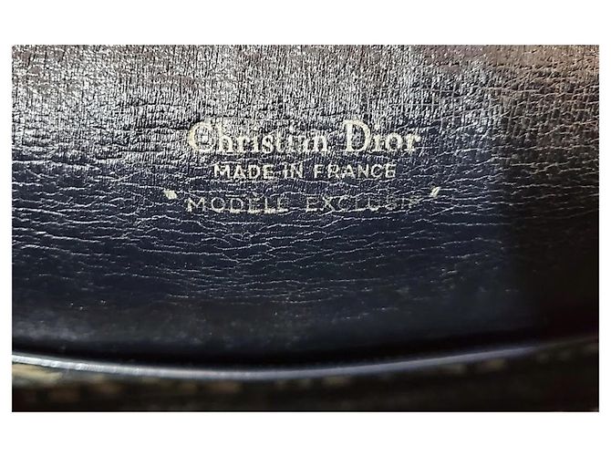 Christian Dior Borsa Trotter Oblique Blu navy Gold hardware - vista 2
