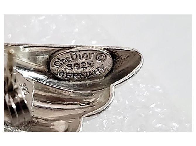 Christian Dior Orecchini in argento sterling a forma di ali d'angelo - vista 2