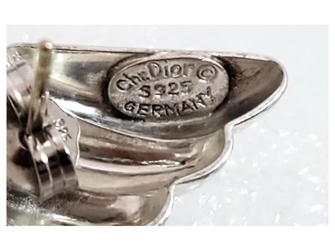 Christian Dior Orecchini in argento sterling a forma di ali d'angelo - vista 3
