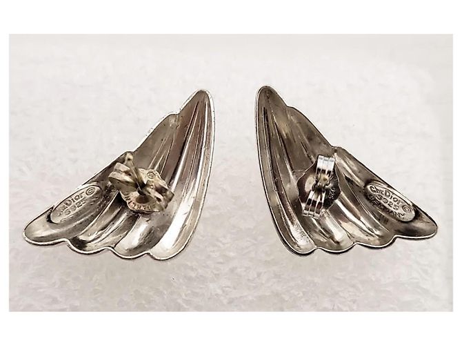 Christian Dior Orecchini in argento sterling a forma di ali d'angelo - vista 5