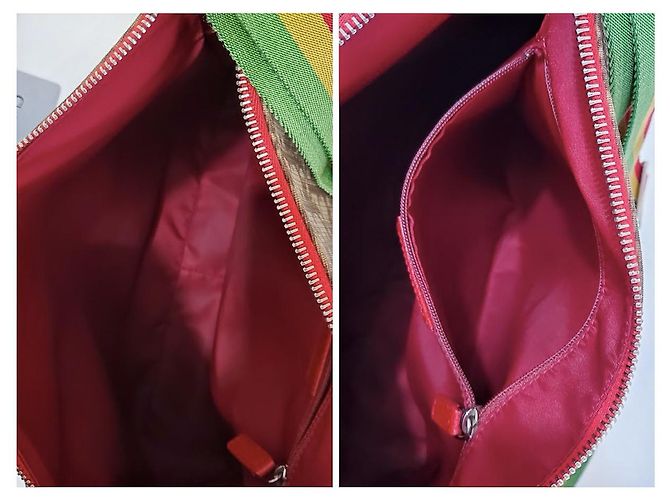 Christian Dior Borsa a tracolla Galliano Trotter Oblique marrone Rosso Verde Giallo Marrone chiaro - vista 13