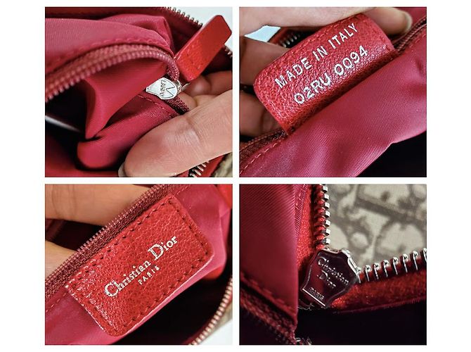 Christian Dior Borsa a tracolla Galliano Trotter Oblique marrone Rosso Verde Giallo Marrone chiaro - vista 2
