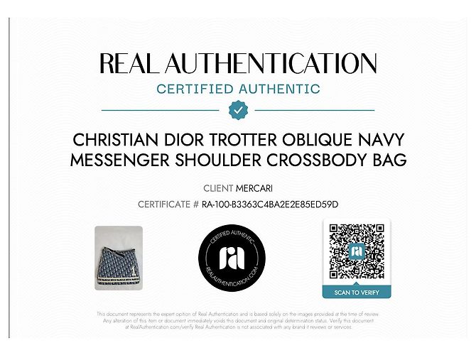Christian Dior Trotter Oblique Umhängetasche Weiß Marineblau Silber Hardware - Ansicht 3