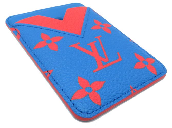 Estuche de Tarjetas de Visita Magnético Louis Vuitton Azul Naranja - vista 3